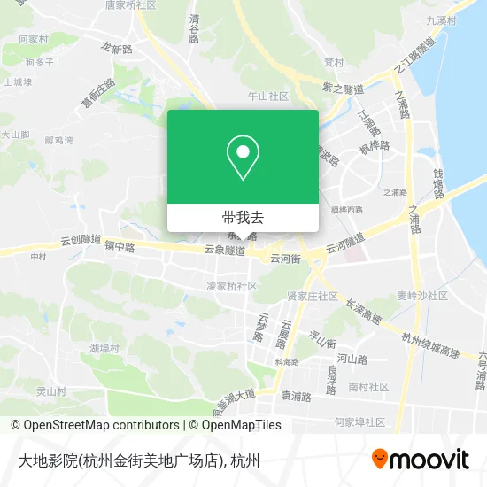 大地影院(杭州金街美地广场店)地图