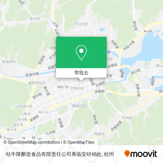 牯牛降酿造食品有限责任公司离临安经销处地图