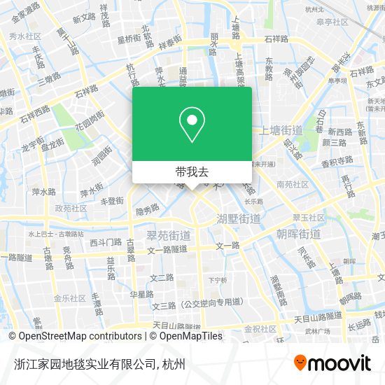 浙江家园地毯实业有限公司地图