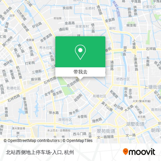 北站西侧地上停车场-入口地图