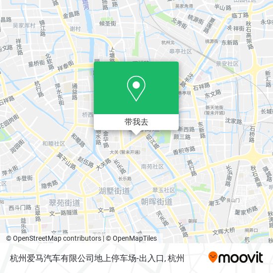 杭州爱马汽车有限公司地上停车场-出入口地图