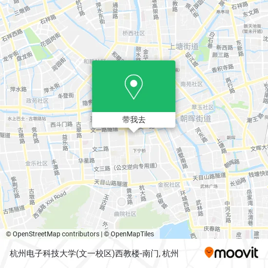 杭州电子科技大学(文一校区)西教楼-南门地图