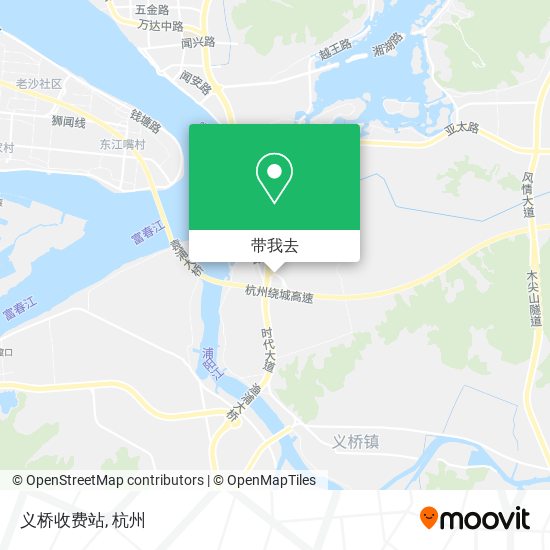 义桥收费站地图