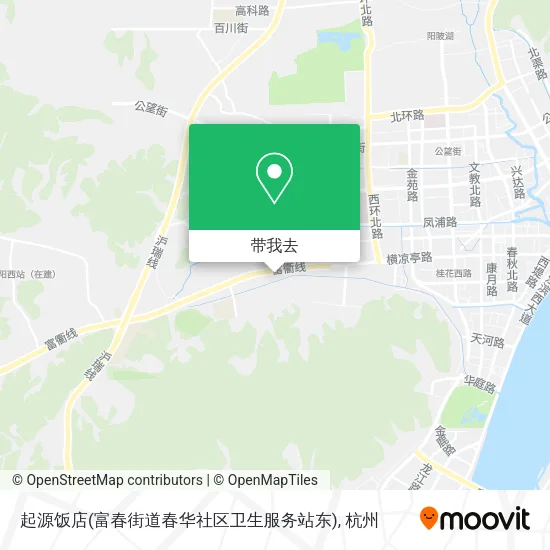 起源饭店(富春街道春华社区卫生服务站东)地图