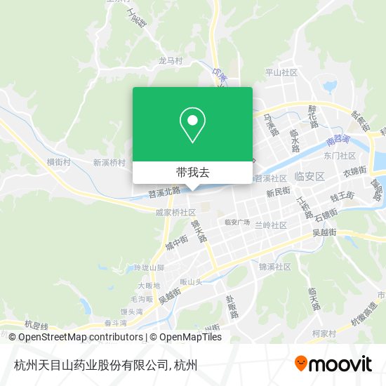 杭州天目山药业股份有限公司地图