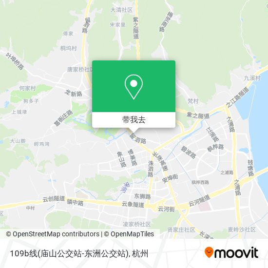 109b线(庙山公交站-东洲公交站)地图