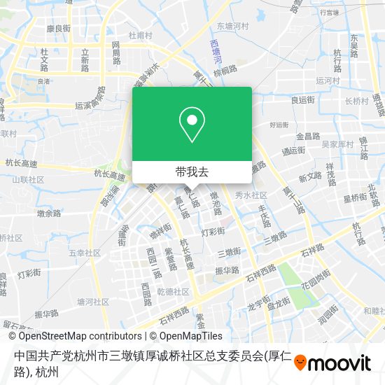 中国共产党杭州市三墩镇厚诚桥社区总支委员会(厚仁路)地图