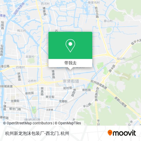 杭州新龙泡沫包装厂-西北门地图