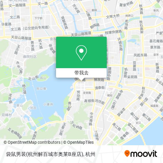 袋鼠男装(杭州解百城市奥莱B座店)地图