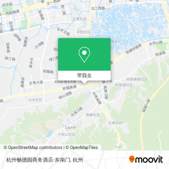 杭州畅德园商务酒店-东南门地图
