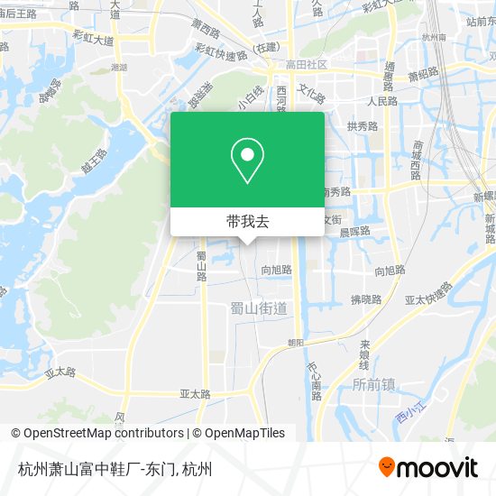 杭州萧山富中鞋厂-东门地图