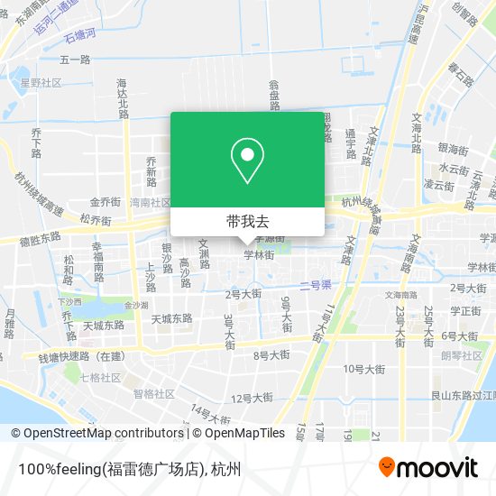 100%feeling(福雷德广场店)地图