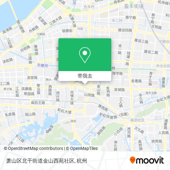 萧山区北干街道金山西苑社区地图