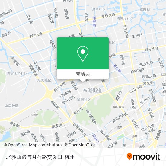 北沙西路与月荷路交叉口地图
