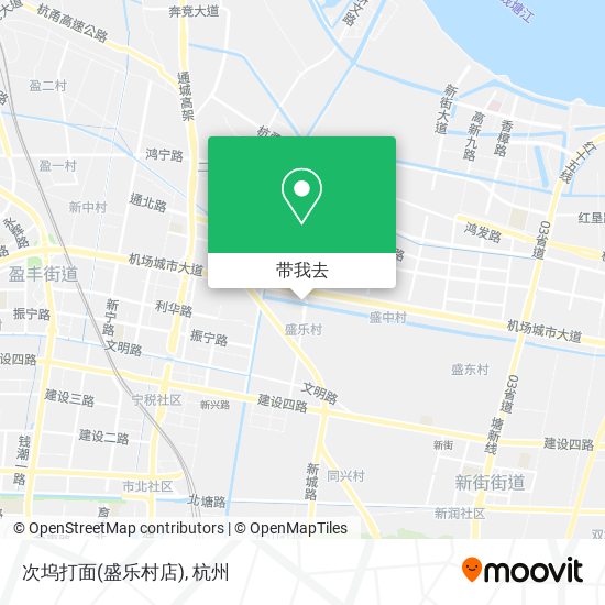 次坞打面(盛乐村店)地图