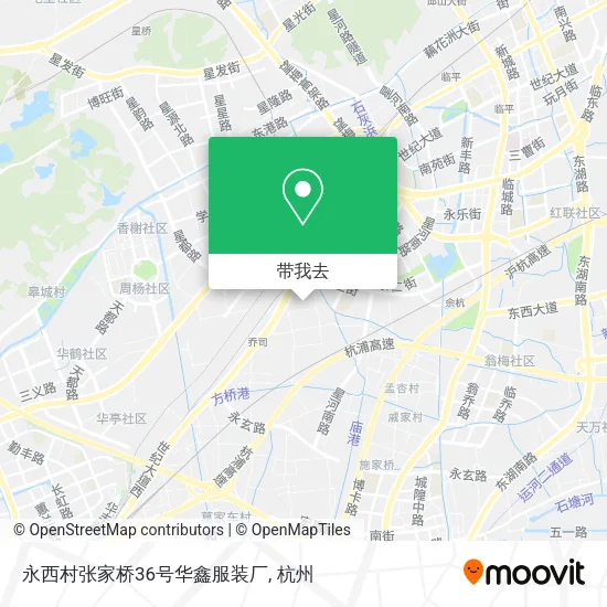 永西村张家桥36号华鑫服装厂地图