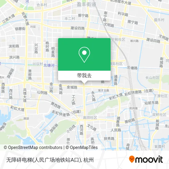 无障碍电梯(人民广场地铁站A口)地图