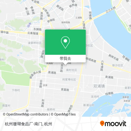 杭州珊瑚食品厂-南门地图