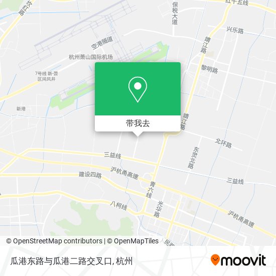瓜港东路与瓜港二路交叉口地图