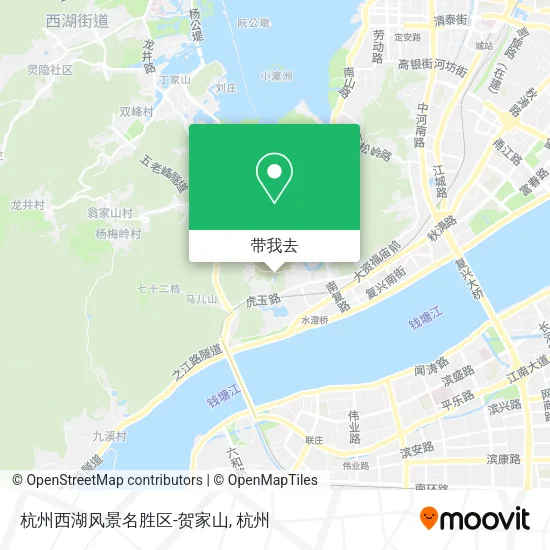 杭州西湖风景名胜区-贺家山地图