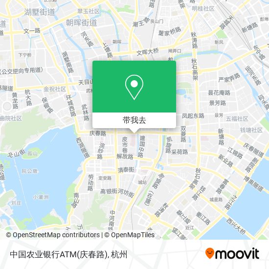 中国农业银行ATM(庆春路)地图