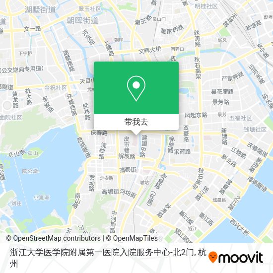 浙江大学医学院附属第一医院入院服务中心-北2门地图