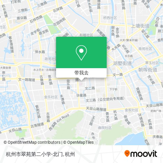 杭州市翠苑第二小学-北门地图