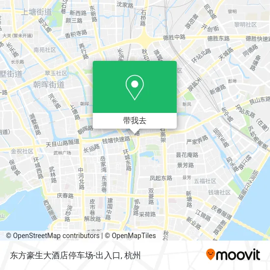 东方豪生大酒店停车场-出入口地图