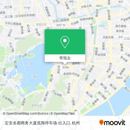 定安名都商务大厦底商停车场-出入口地图