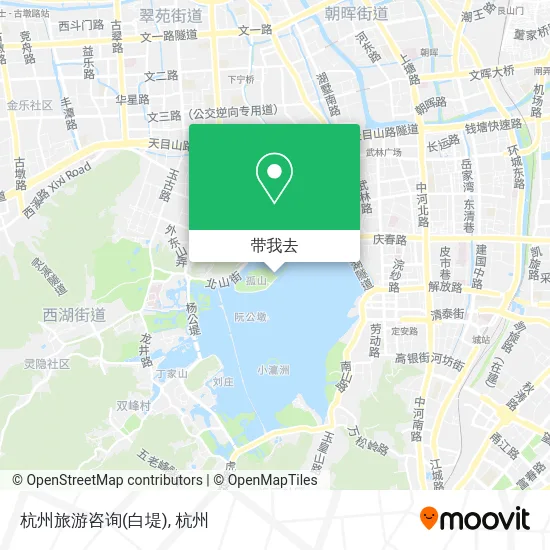 杭州旅游咨询(白堤)地图