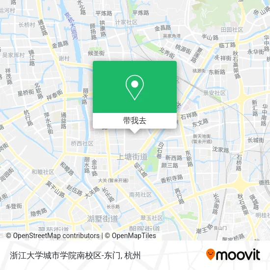 浙江大学城市学院南校区-东门地图