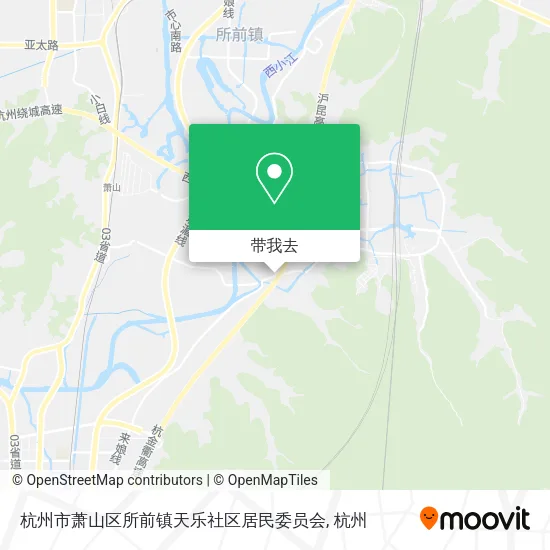 杭州市萧山区所前镇天乐社区居民委员会地图