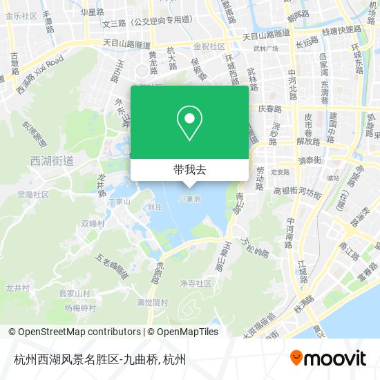 杭州西湖风景名胜区-九曲桥地图