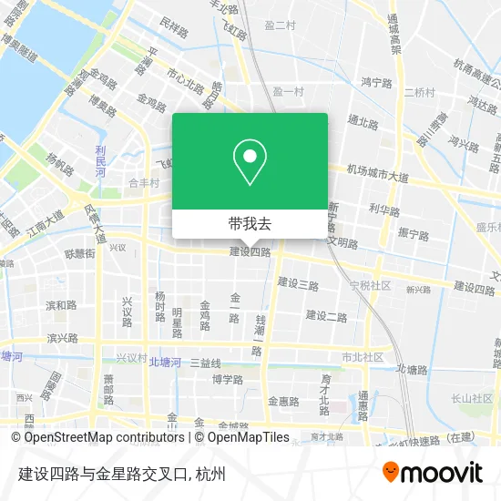 建设四路与金星路交叉口地图