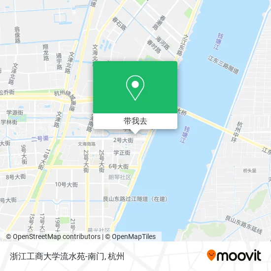 浙江工商大学流水苑-南门地图
