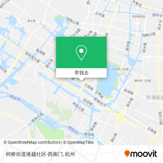 柯桥街道港越社区-西南门地图