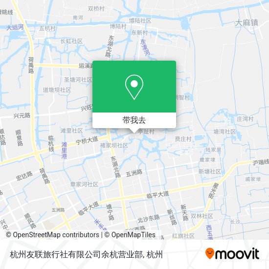 杭州友联旅行社有限公司余杭营业部地图