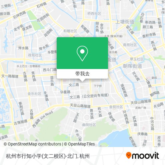杭州市行知小学(文二校区)-北门地图