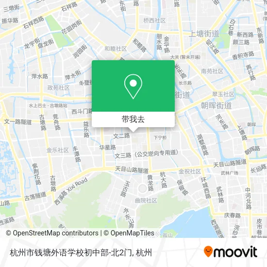 杭州市钱塘外语学校初中部-北2门地图