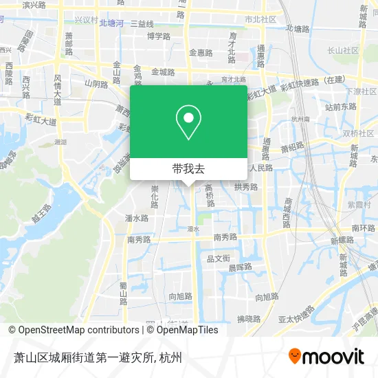 萧山区城厢街道第一避灾所地图