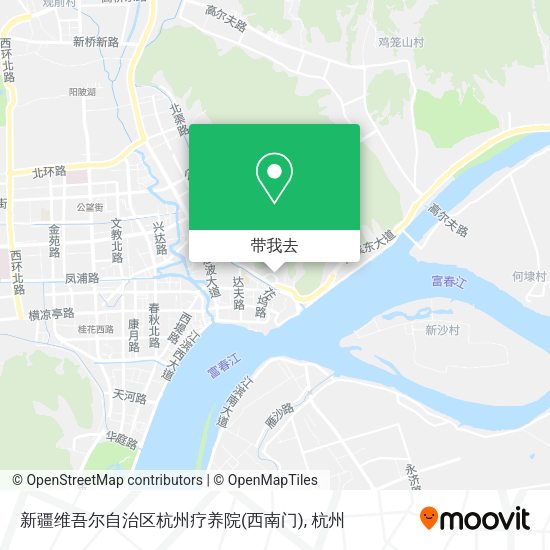 新疆维吾尔自治区杭州疗养院(西南门)地图
