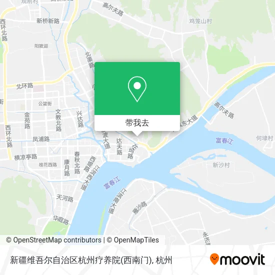 新疆维吾尔自治区杭州疗养院(西南门)地图
