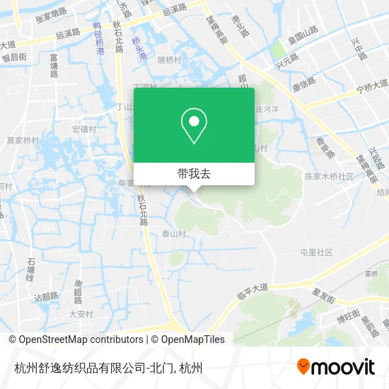 杭州舒逸纺织品有限公司-北门地图