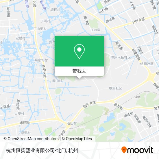 杭州恒扬塑业有限公司-北门地图