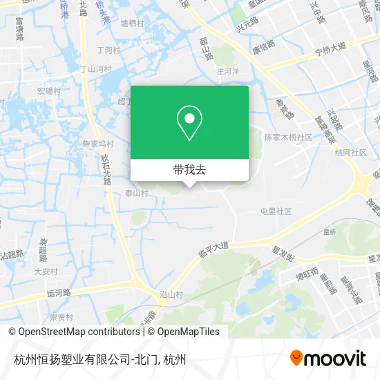 杭州恒扬塑业有限公司-北门地图