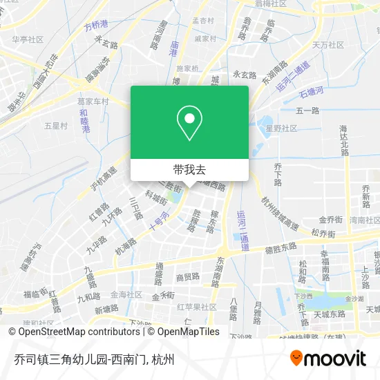 乔司镇三角幼儿园-西南门地图
