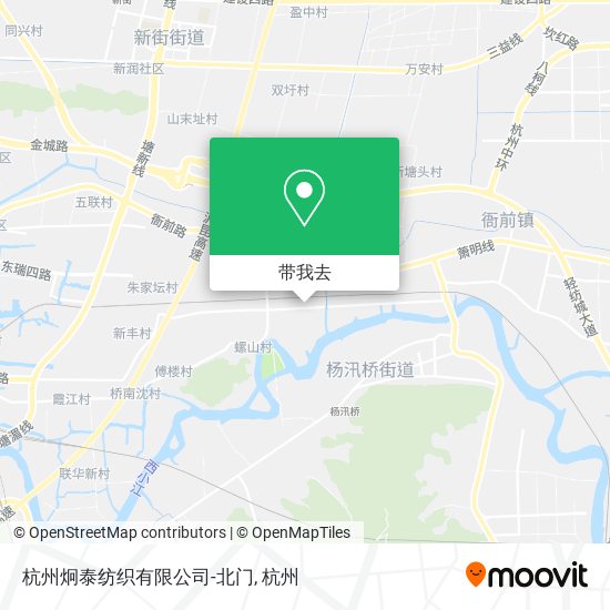 杭州炯泰纺织有限公司-北门地图