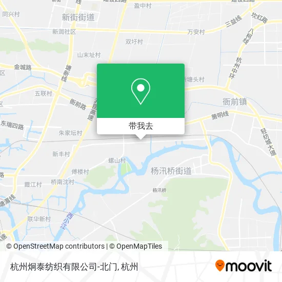 杭州炯泰纺织有限公司-北门地图