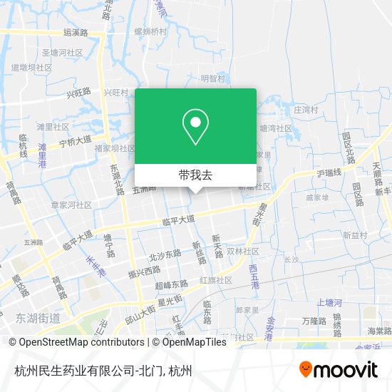 杭州民生药业有限公司-北门地图