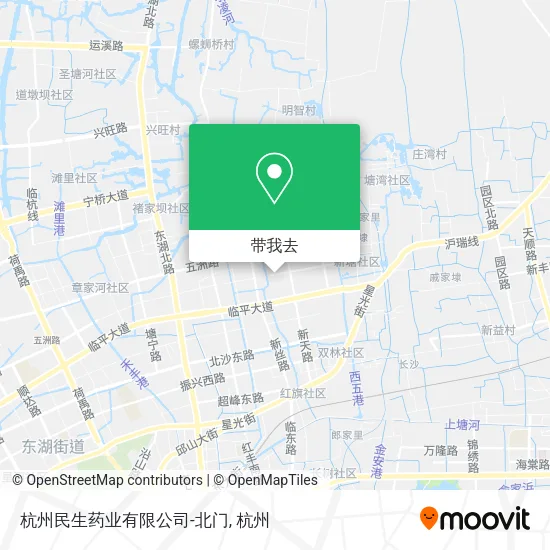 杭州民生药业有限公司-北门地图